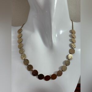 Vintage Gold-Tone Disc Necklace